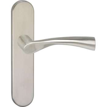 Impresso Wigston Deurklink – Deurbeslag – Ovaal – Deurschild – Zilver