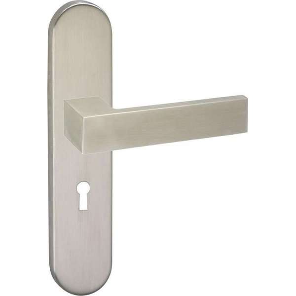 Impresso Luton Deurklink – Deurbeslag – Ovaal – Deurschild met Sleutelgat – Zilver Impresso Luton Deurklink – Deurbeslag – Ovaal – Deurschild met Sleutelgat – Zilver