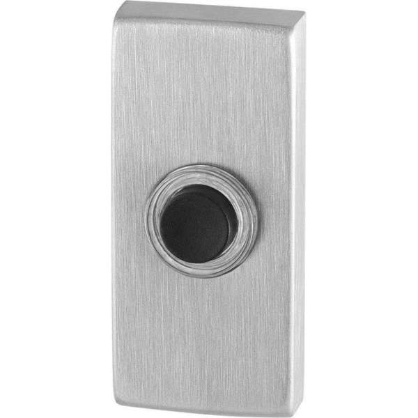 GPF9826.01 deurbel met zwarte button rechthoekig 70x32x10 mm RVS geborsteld GPF9826.01 deurbel met zwarte button rechthoekig 70x32x10 mm RVS geborsteld