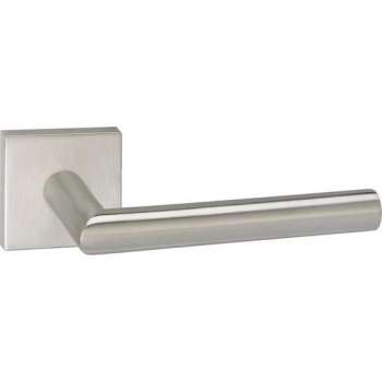 Impresso Harrow Deurklink – Deurbeslag – Vierkant – Rozet – Zilver