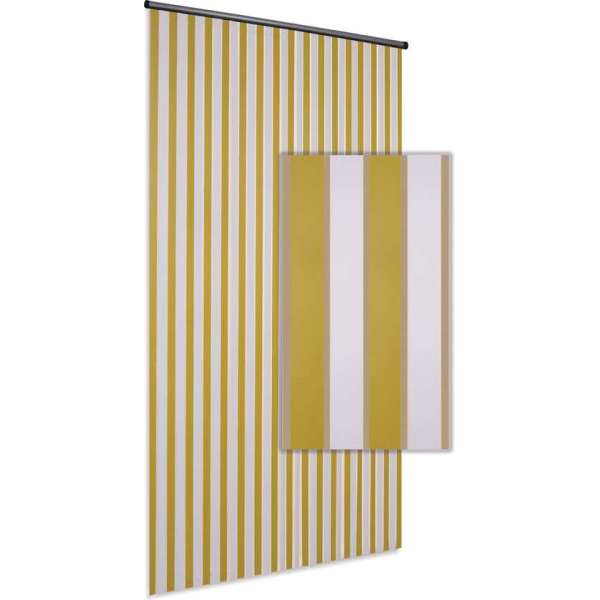 Vliegengordijn/deurgordijn Linten High Quality - geel/wit 100x220cm Vliegengordijn/deurgordijn Linten High Quality - geel/wit 100x220cm