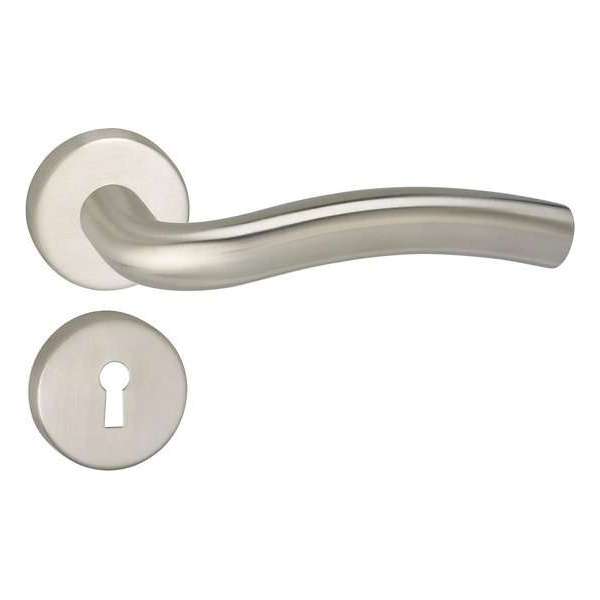 Impresso Conway Deurklink – Deurbeslag – Rond – Rozet met Sleutelgat – Zilver Impresso Conway Deurklink – Deurbeslag – Rond – Rozet met Sleutelgat – Zilver