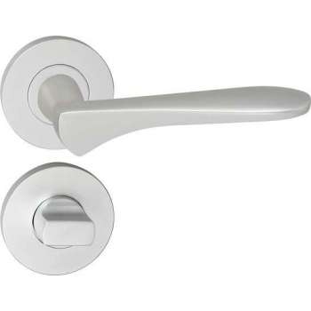 Impresso Watford Deurklink – Deurbeslag – Rond – Rozet met Toiletsluiting – Aluminium