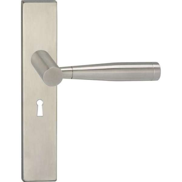 Impresso Retford Deurklink – Deurbeslag – Vierkant – Deurschild met Sleutelgat – Zilver
