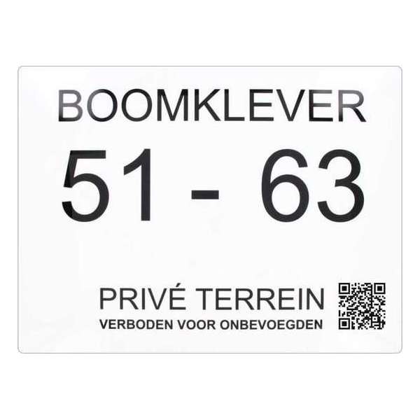 Bedrijfsnaambord aluminium 40 x 30 cm Bedrijfsnaambord aluminium 40 x 30 cm