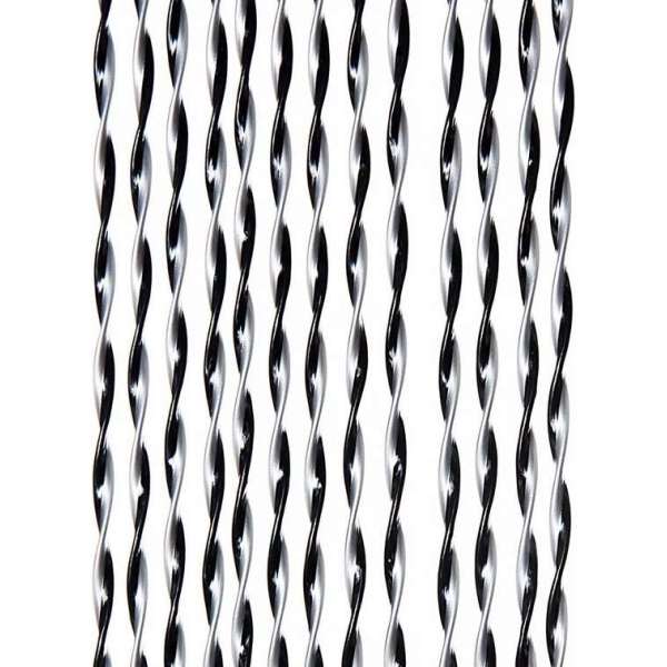 Vliegengordijn 90x220 cm zilver/zwart Vliegengordijn 90x220 cm zilver/zwart
