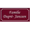Naambordje Plexiglas Milano | Classico-Line, donkerrood 26x12 cm