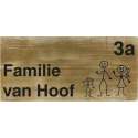 Naambordje Steigerhout | Legno-Line 30x14 cm