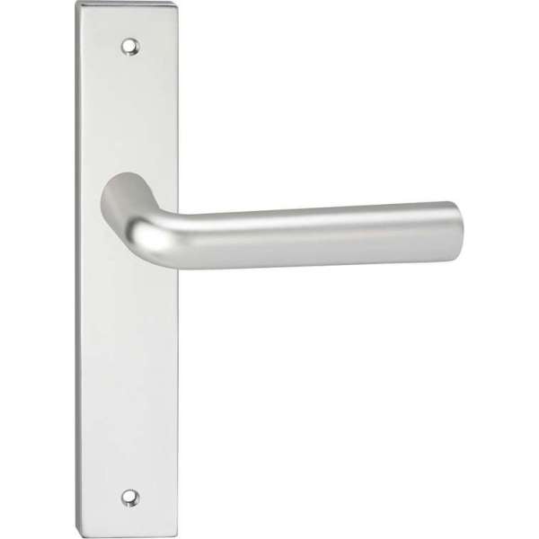Impresso Bolton Deurklink – Deurbeslag – Vierkant – Deurschild met Schroef – Zilver Impresso Bolton Deurklink – Deurbeslag – Vierkant – Deurschild met Schroef – Zilver