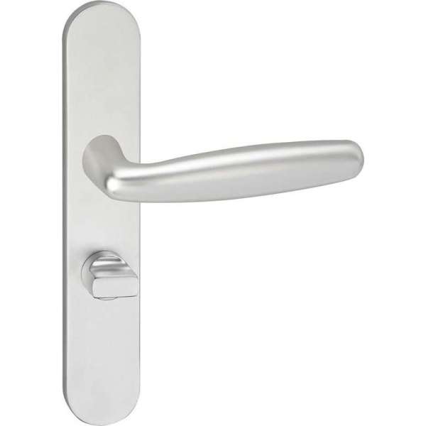 Impresso Cambridge Deurklink – Deurbeslag – Ovaal – Deurschild met Toiletsluiting – Zilver Impresso Cambridge Deurklink – Deurbeslag – Ovaal – Deurschild met Toiletsluiting – Zilver