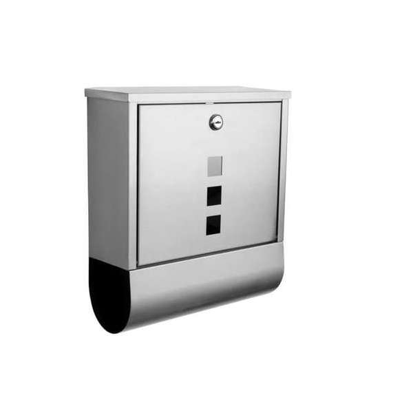 Perel Brievenbus Torino 31 X 33,5 Cm Rvs Zilver Perel Brievenbus Torino 31 X 33,5 Cm Rvs Zilver