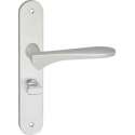 Impresso Watford Deurklink – Deurbeslag – Ovaal – Deurschild met Schroeven en Toiletsluiting – Aluminium