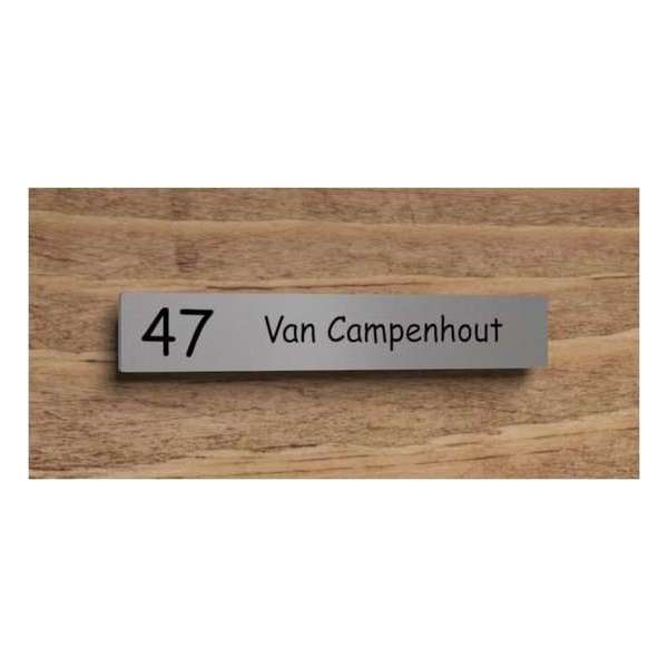 Geborsteld rvs 316 naambord "ALNPL10" Geborsteld rvs 316 naambord "ALNPL10"