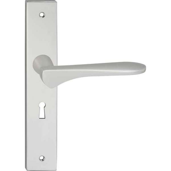 Impresso Watford Deurklink – Deurbeslag – Vierkant – Deurschild met Schroeven en Sleutelgat – Aluminium Impresso Watford Deurklink – Deurbeslag – Vierkant – Deurschild met Schroeven en Sleutelgat – Aluminium