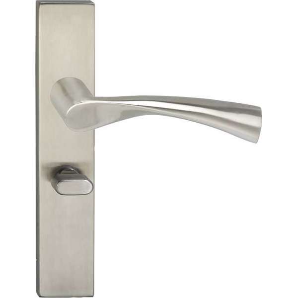 Impresso Wigston Deurklink – Deurbeslag – Vierkant – Deurschild met Toiletsluiting – Zilver Impresso Wigston Deurklink – Deurbeslag – Vierkant – Deurschild met Toiletsluiting – Zilver