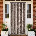 vidaXL Vliegengordijn 90x200 cm chenille beige en lichtbruin
