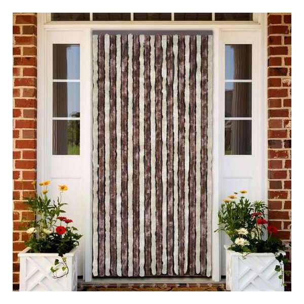 vidaXL Vliegengordijn 90x200 cm chenille beige en lichtbruin vidaXL Vliegengordijn 90x200 cm chenille beige en lichtbruin