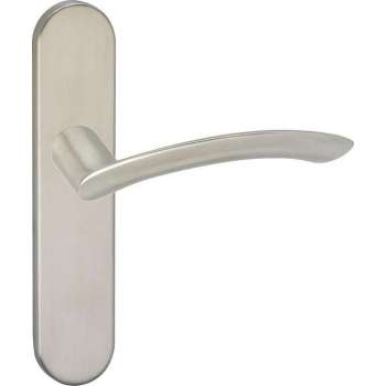 Impresso Watton Deurklink – Deurbeslag – Ovaal – Deurschild – Zilver