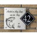 Naambordje voordeur zalm rvs look