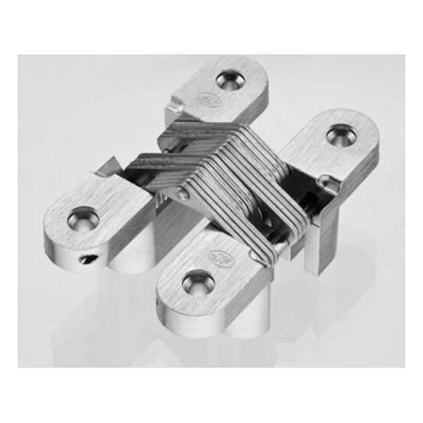 Onzichtbaar Scharnier onverstelbaar 118x27mm RVS Onzichtbaar Scharnier onverstelbaar 118x27mm RVS