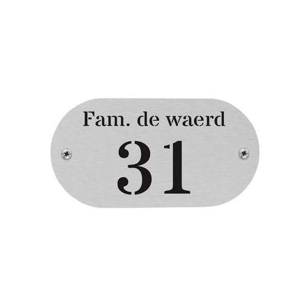 RVS Naambord ovaal 15 x 8 cm RVS Naambord ovaal 15 x 8 cm