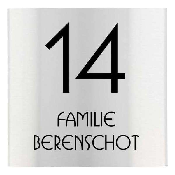 RVS naambord gebogen 20 x 20 cm RVS naambord gebogen 20 x 20 cm