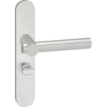 Impresso Dover Deurklink – Deurbeslag – Ovaal – Deurschild met Toiletsluiting – Aluminium
