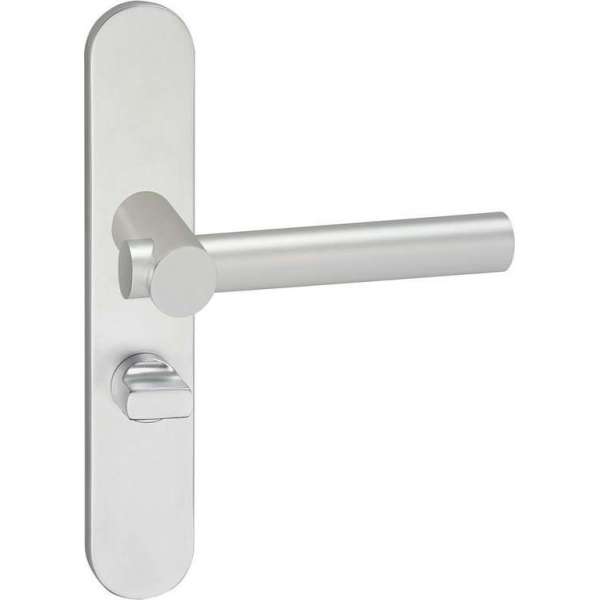 Impresso Dover Deurklink – Deurbeslag – Ovaal – Deurschild met Toiletsluiting – Aluminium Impresso Dover Deurklink – Deurbeslag – Ovaal – Deurschild met Toiletsluiting – Aluminium