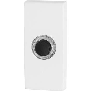 GPF8826.41 deurbel met zwarte button rechthoekig 70x32x10mm wit