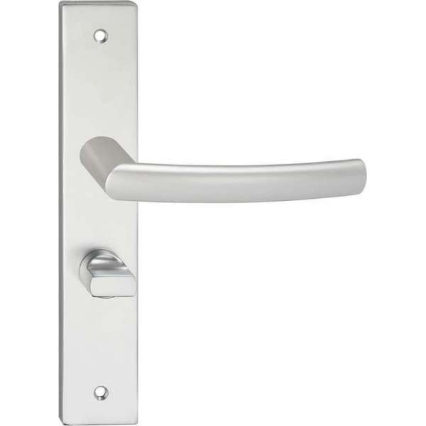 Impresso Burton Deurklink – Deurbeslag – Vierkant – Deurschild met Schroeven en Toiletsluiting – Zilver Impresso Burton Deurklink – Deurbeslag – Vierkant – Deurschild met Schroeven en Toiletsluiting – Zilver