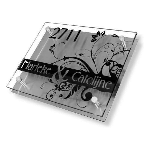 Namen enzo! Naambordje RVS | Acrylglas 20x15 cm barok Namen enzo! Naambordje RVS | Acrylglas 20x15 cm barok
