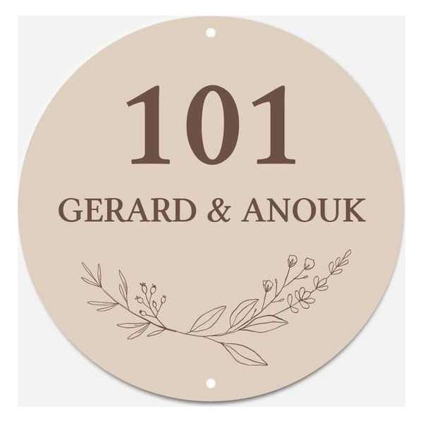 Naambordje rond wreath nature Naambordje rond wreath nature