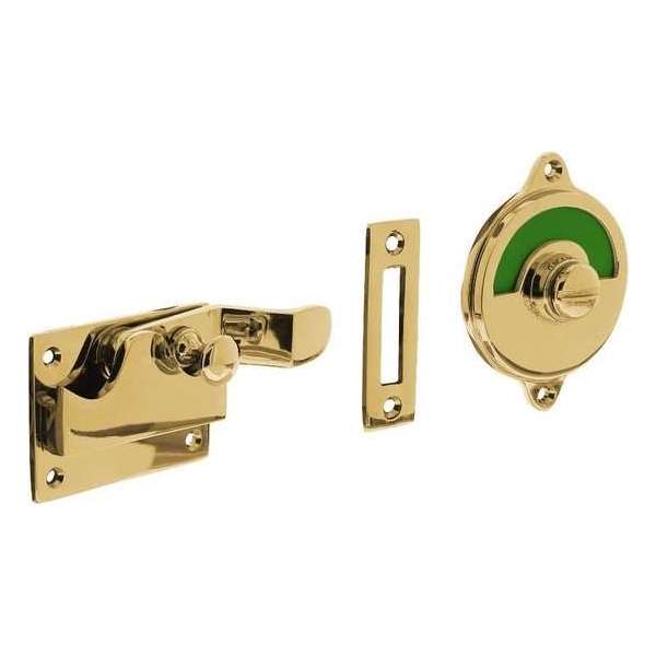 Intersteel WC-overslag met bocht rood / groen messing ongelakt Intersteel WC-overslag met bocht rood / groen messing ongelakt