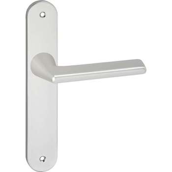 Impresso Bristol Deurklink – Deurbeslag – Ovaal – Deurschild met Schroef – Zilver