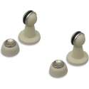 3x stuks deurvastzetter / deurvastzetters kunststof wit - 8 cm - magnetisch - deurstoppers / deurbuffers