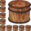 Relaxdays 10x deurstopper binnen - deurhouder roestvrij staal - deurbuffer - houtlook