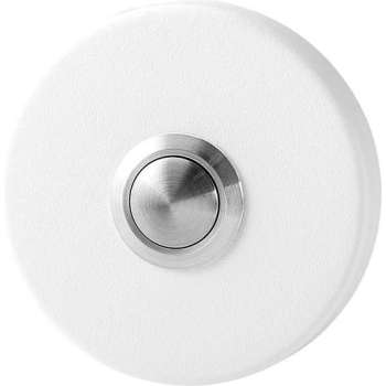 GPF8827.49 deurbel met RVS button rond 50x8mm wit