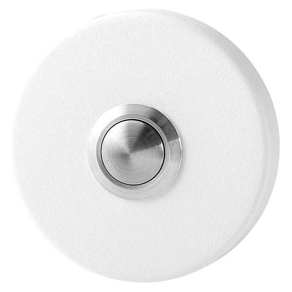 GPF8827.49 deurbel met RVS button rond 50x8mm wit
