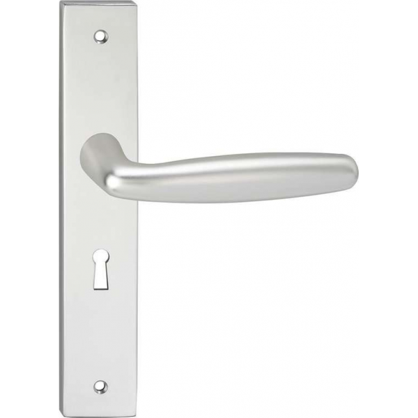 Impresso Cambridge Deurklink – Deurbeslag – Vierkant – Deurschild met Schroeven en Sleutelgat – Zilver Impresso Cambridge Deurklink – Deurbeslag – Vierkant – Deurschild met Schroeven en Sleutelgat – Zilver