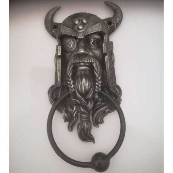 MadDeco - gietijzeren deurklopper - viking - odin MadDeco - gietijzeren deurklopper - viking - odin