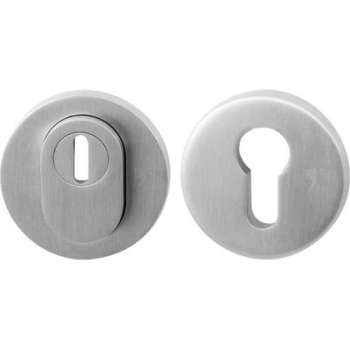 GPF9392.09 RVS geborsteld ronde veiligheidsrozet 54 mm SKG*** met kerntrek