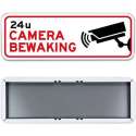 Parkeerbord camerabewaking 24u 60x20cm - Stevig aluminium bord met dubbel omgezette rand