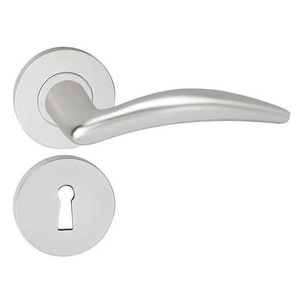 Impresso Windsor Deurklink – Deurbeslag – Rond – Rozet met Sleutelgat – Aluminium Impresso Windsor Deurklink – Deurbeslag – Rond – Rozet met Sleutelgat – Aluminium