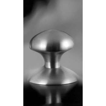 Paddenstoel knop S4 52mm veiligheidsschilden vast inclusief bout M10 RVS geborsteld