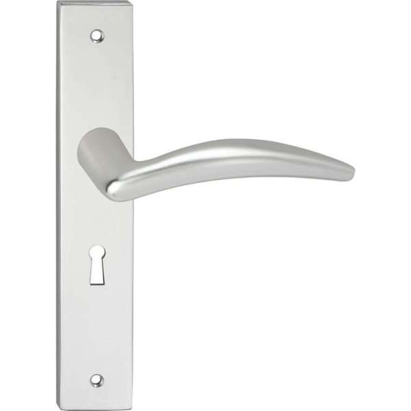 Impresso Windsor Deurklink – Deurbeslag – Vierkant – Deurschild met Schroeven en Sleutelgat – Aluminium Impresso Windsor Deurklink – Deurbeslag – Vierkant – Deurschild met Schroeven en Sleutelgat – Aluminium