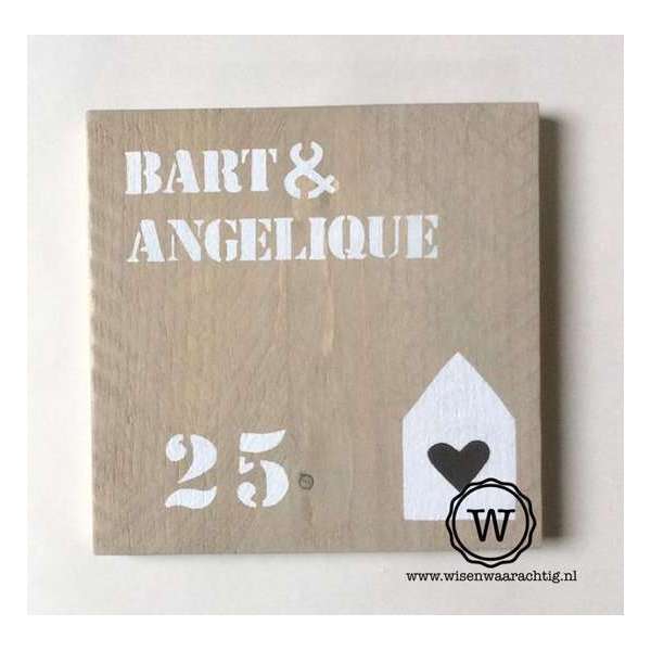 Naambord steigerhout Naambord steigerhout