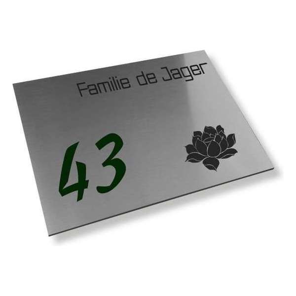 Namen enzo! Naambordje RVS-look 20x15 cm Namen enzo! Naambordje RVS-look 20x15 cm