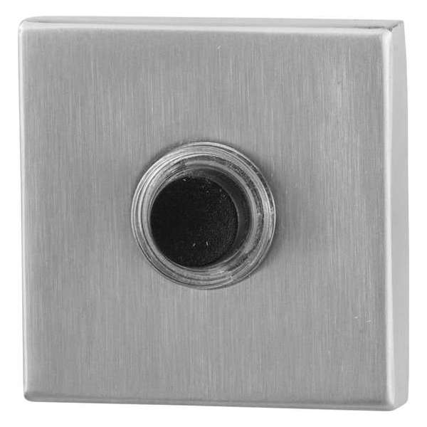 GPF9826.02 deurbel met zwarte button vierkant 50x50x8 mm RVS geborsteld GPF9826.02 deurbel met zwarte button vierkant 50x50x8 mm RVS geborsteld
