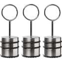 3x stuks deurstoppers metaal grijs 19 cm - Deurstop/deurvastzetter
