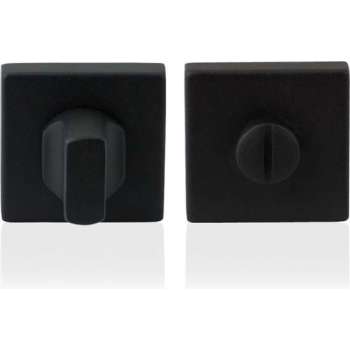 GPF Toiletgarnituur vierkant 50x50x8 mm stift 5 mm grote knop zwart